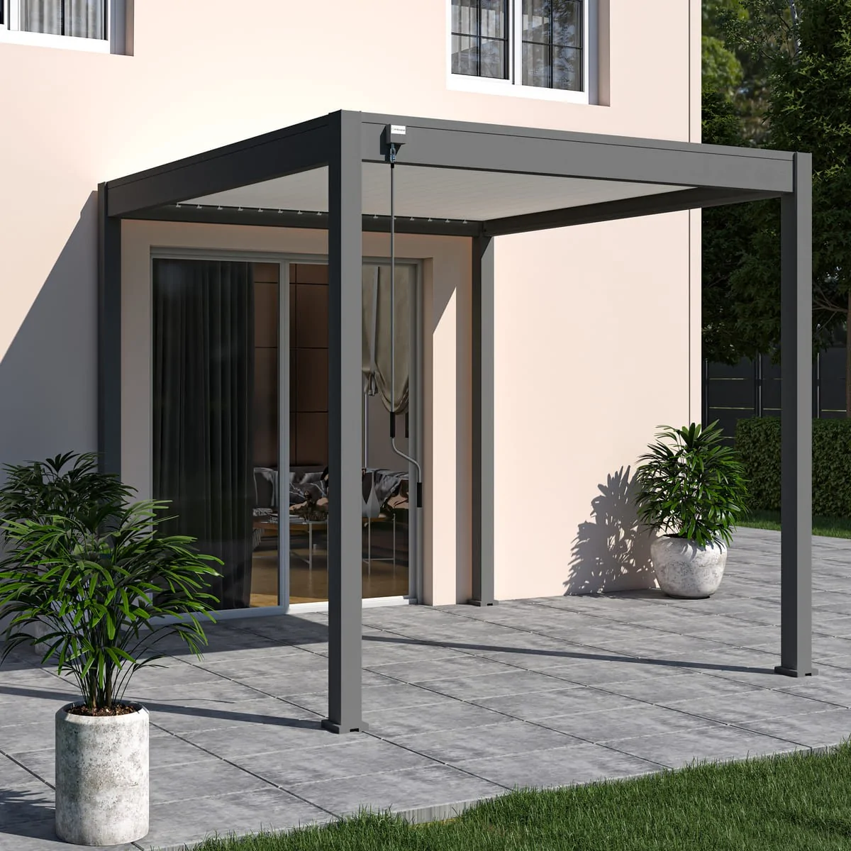 Pergola no motorizada 3x3 bi color